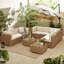 Miacomet Modular PE Rattan Garden Sofa Set and Table for Modern Gardens and Patios (Cover Included)-702254841-722230271