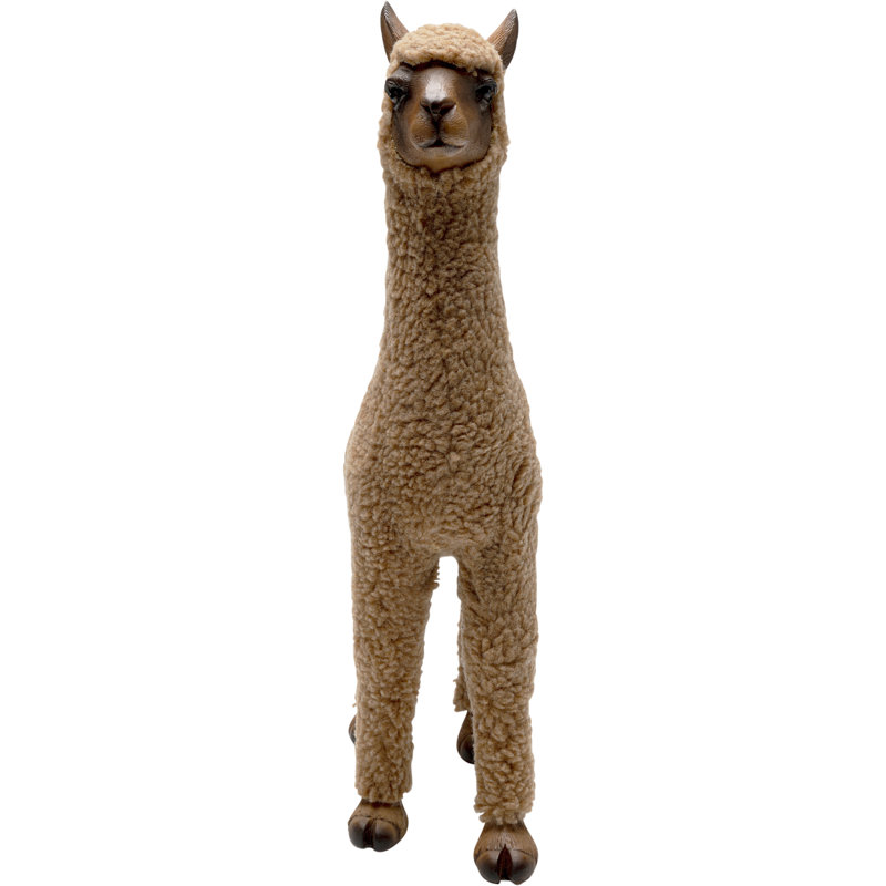 Decorative Happy Alpaca figurine, 48.2cm H x 31cm W x 10.2cm D