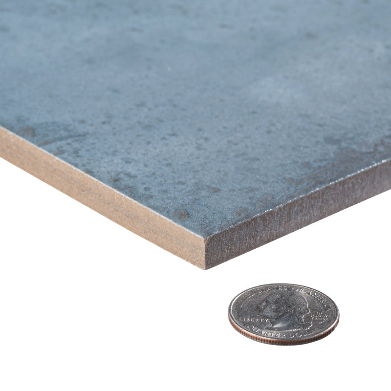 Poise 8-in. Zellige Look Glazed Porcelain Wall & Floor Tile, Pacific