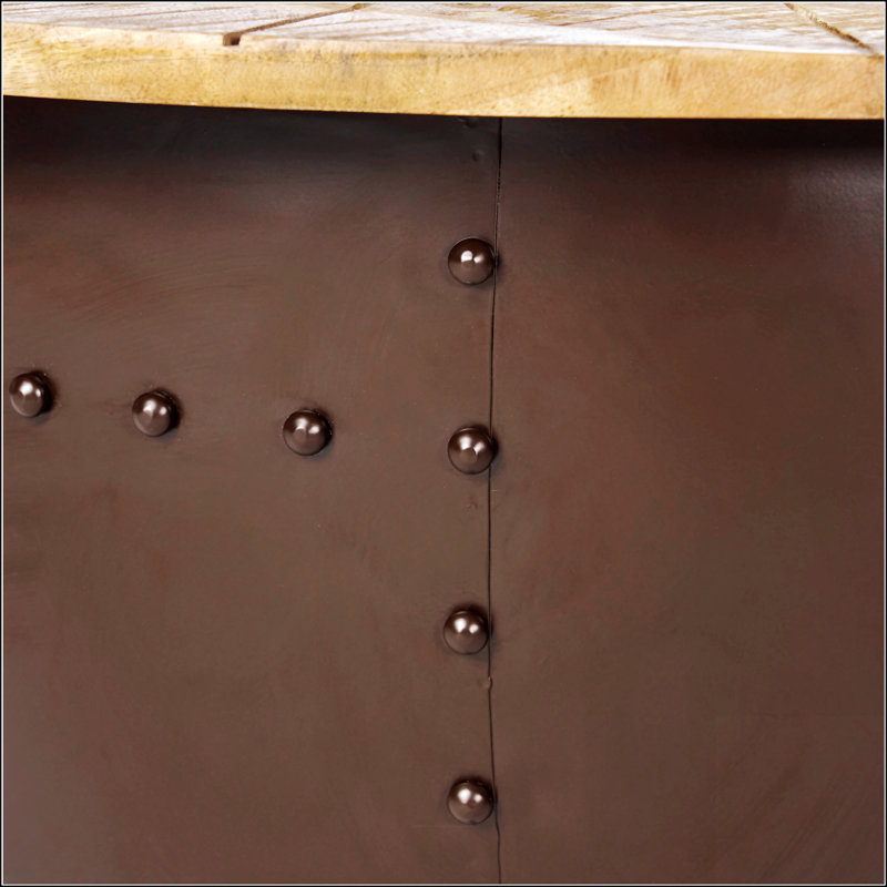 Table basse en bois et fer