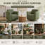 Fauteuil demi-tonneau rembourré et pivotant-768034392