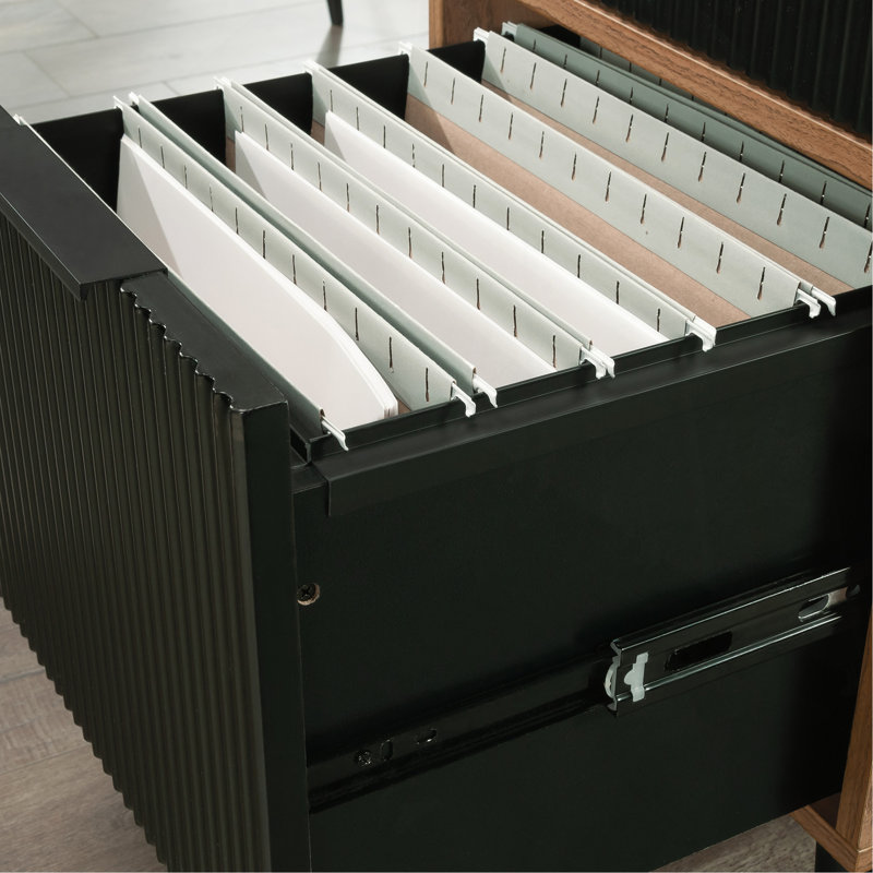Bureau en L, finition brune