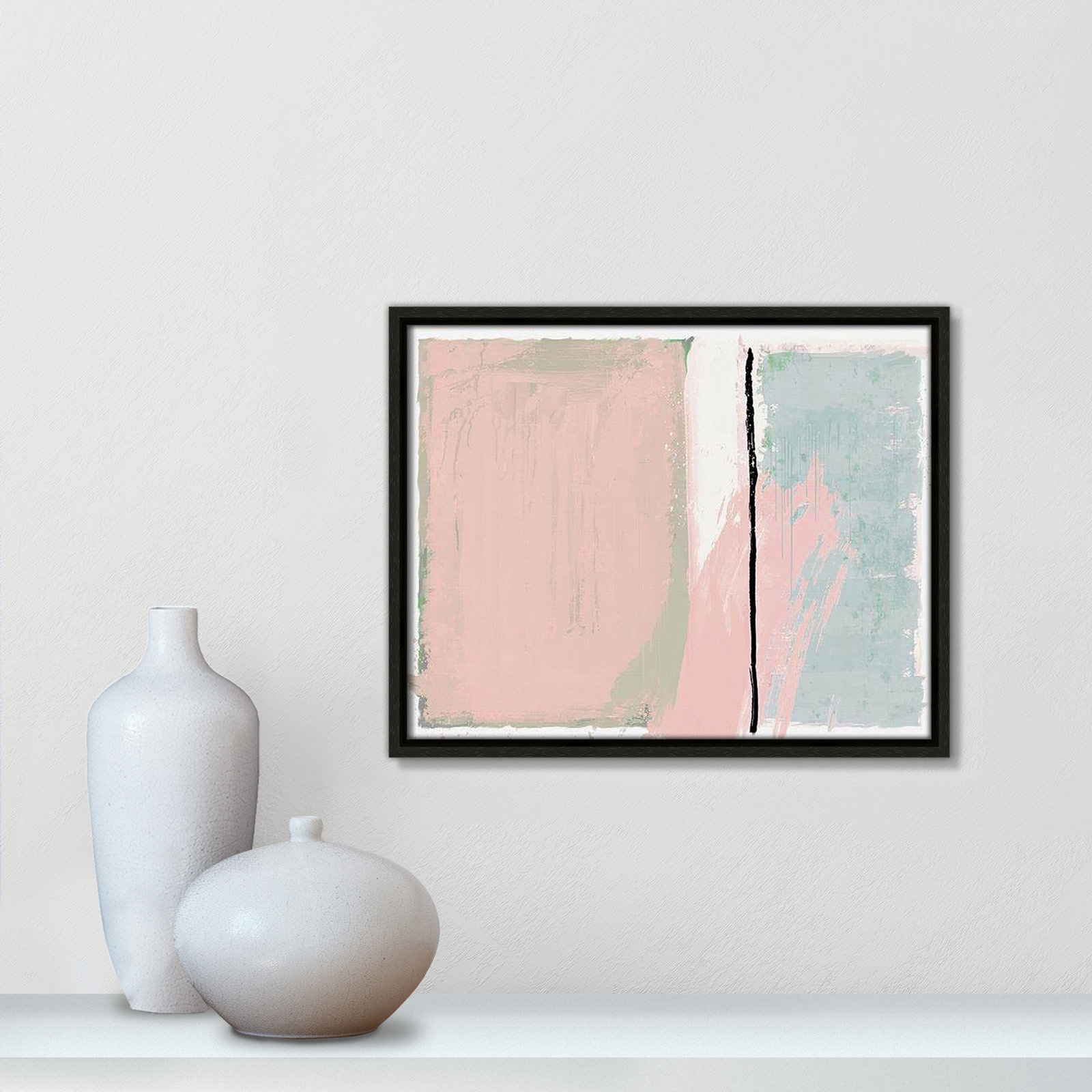 Pastel Opulance Print, 12.5" H x 15.5" W x 2" D, Espresso Floater Framed, No Mat