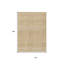 Tapis intérieur lavable 10 pi x 14 pi doré et ivoire à chevrons