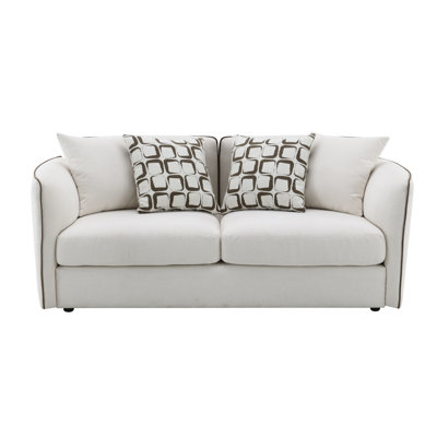 Beige Chenille With Loose Seat Cushion, Tight Back, Full Foam, Pinewood Frame, 4 Pillows, Removable Covers, 440lbs Weight Capacity, 29.53" Package Height, 159lb , Seat, 39.76" Width