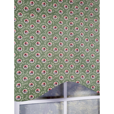 Demekia Floral Scalloped Window Valance
