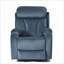 Fauteuil inclinable électrique pour personnes âgées, électrique avec télécommande, fauteuil de salon en velours | Bleu marine | Velours-57090134
