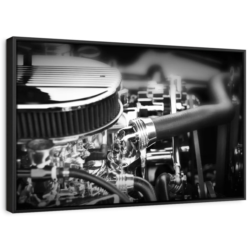 Muscle Car Engine, reproduction sur toile, H 9 po x l 13 po