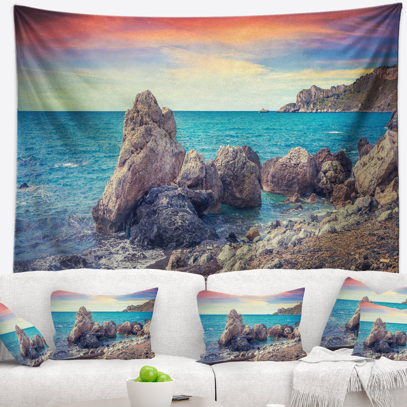 Tapisserie panorama en soleil de soleil en polyester avec accessoires suspendus inclus, H 50 po x l 60 po