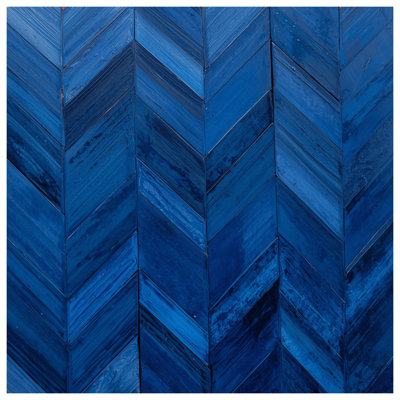 Coussins décoratifs à motif de chevrons bleus