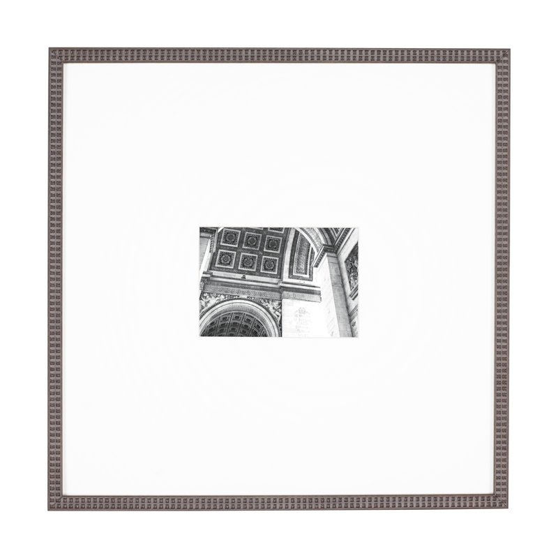 Wood Picture Frame - Set of 6 with Mat, Brown, 8" x 8"