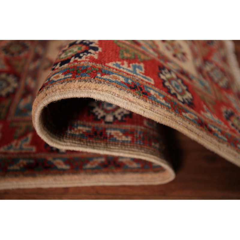 Tapis géométrique en laine Kazak