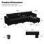 Canapé modulaire rembourré 116,6 po Soneson-608764766