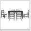 Ensemble de table de salle à manger 7 pièces pour 7 personnes, table rectangulaire en bois avec chaises rembourrées pour une expérience culinaire élégante-1608433665-1608433667