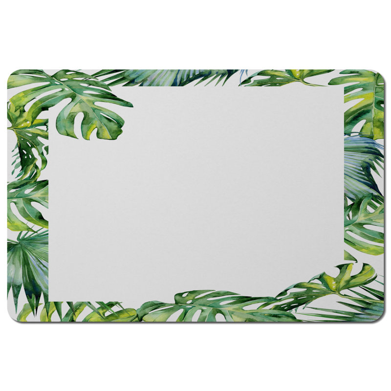 DeSoto Polyester-Coated Hardboard Floral Rectangle Placemat