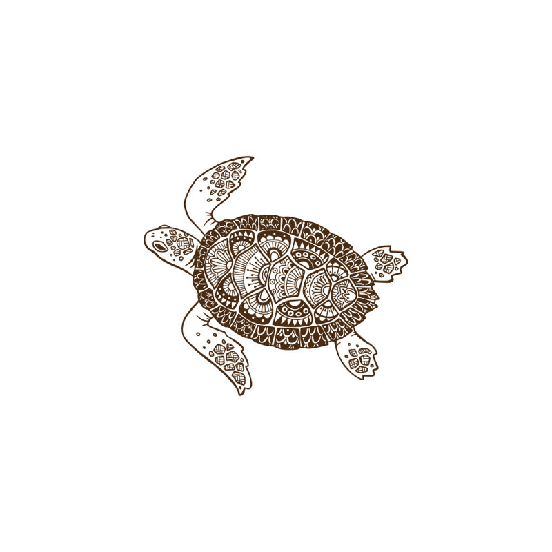 Décalcomanie murale autocollant en écaille tortue, Brun