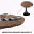 24-Inch Light Luxury Tulip Dining Table with Deep Wood Grain-889772137
