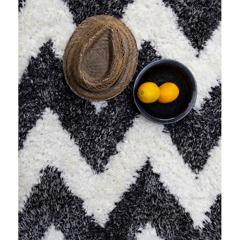 Tapis rectangulaire en polyester tissé à la machine Donnivan, Rectangle 2 pi 7 po x 4 pi 11 po