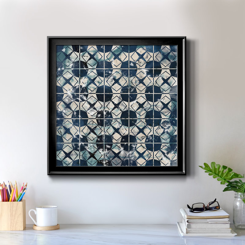 «Tile-Dye», impression encadrée de qualité supérieure - prête à être accrochée, H 26,5 po x l 26,5 po x P 1,5 po