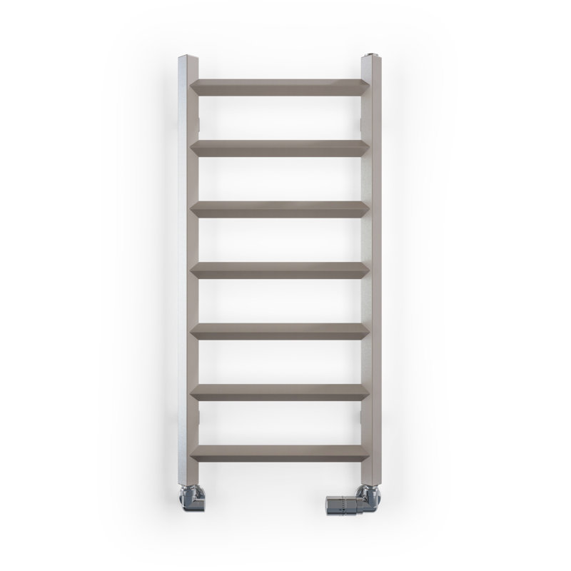 Crystal Heated Towel Rail, Taupe, 84 cm H x 40 cm W x 8.3 cm D