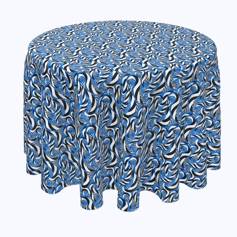 Ahriana Geometric Round Tablecloth, 96" x 96"