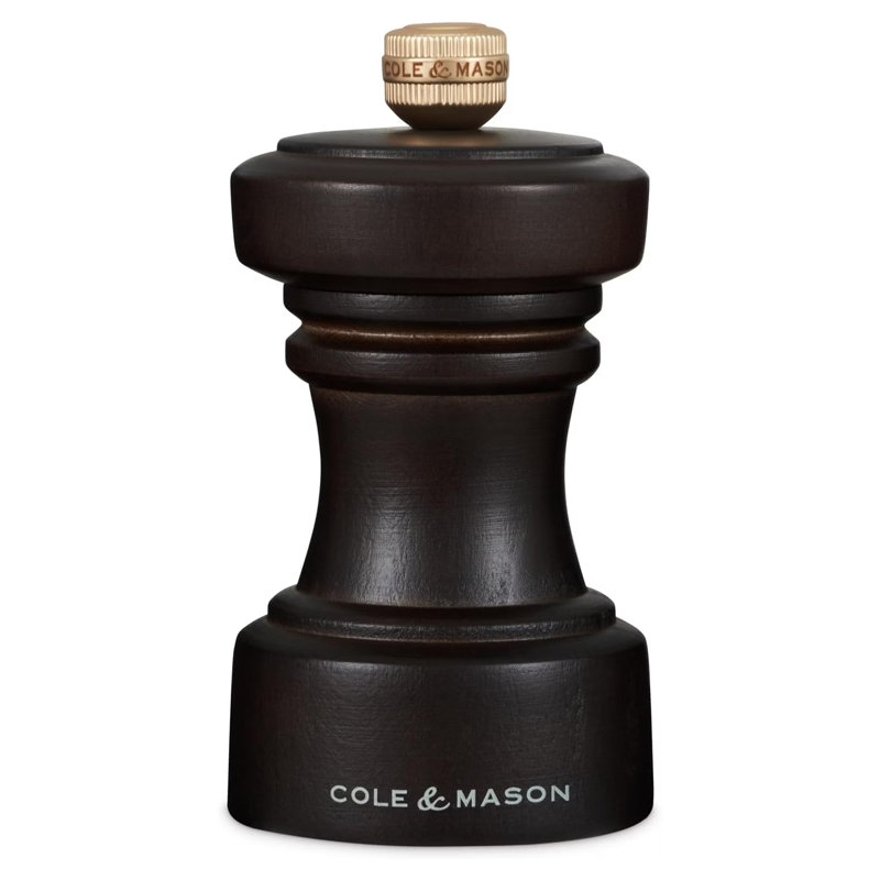 Hoxton Beech Wood Pepper Mill 104mm - Black, Black