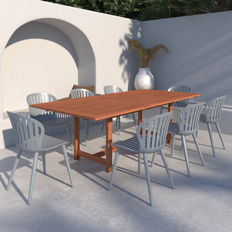 Ensemble repas 9 pièces Anautica, gris