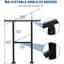Ensemble de 2 rails en métal pour les marches extérieures, ensemble de rampes d'escalier réglables noires pour porche et terrasse-121786754