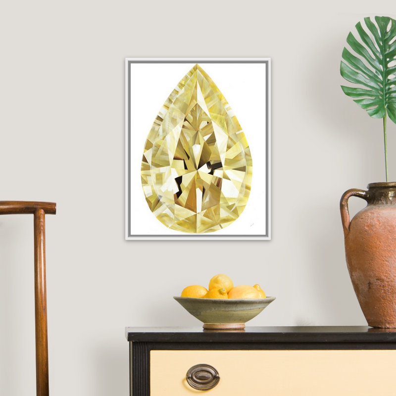 Royal Jewels V - reproduction sur toile, Cadre flottant blanc, H 22 po x l 18 po x P 1,75 po