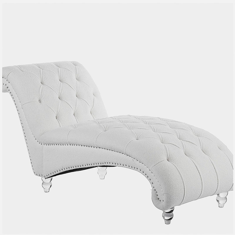 Chaise longue sans accoudoirs touffetée