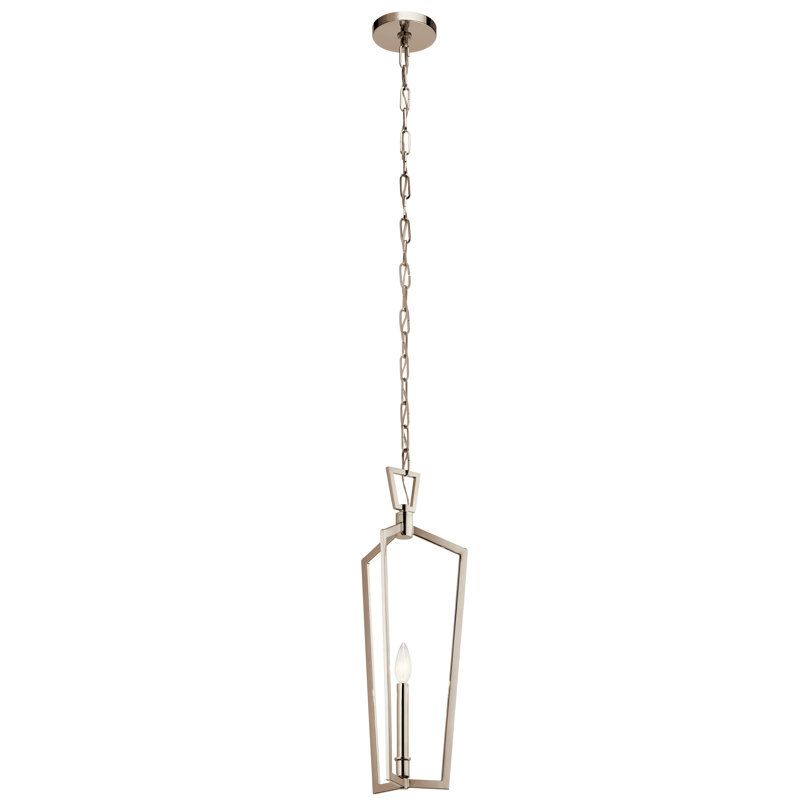Ratcliff 1 - Light Lantern Pendant, Polished Nickel