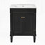 Meuble-lavabo de salle de bain 24 po avec lavabo supérieur 24 po, meuble de rangement moderne à 2 niveaux-44394353