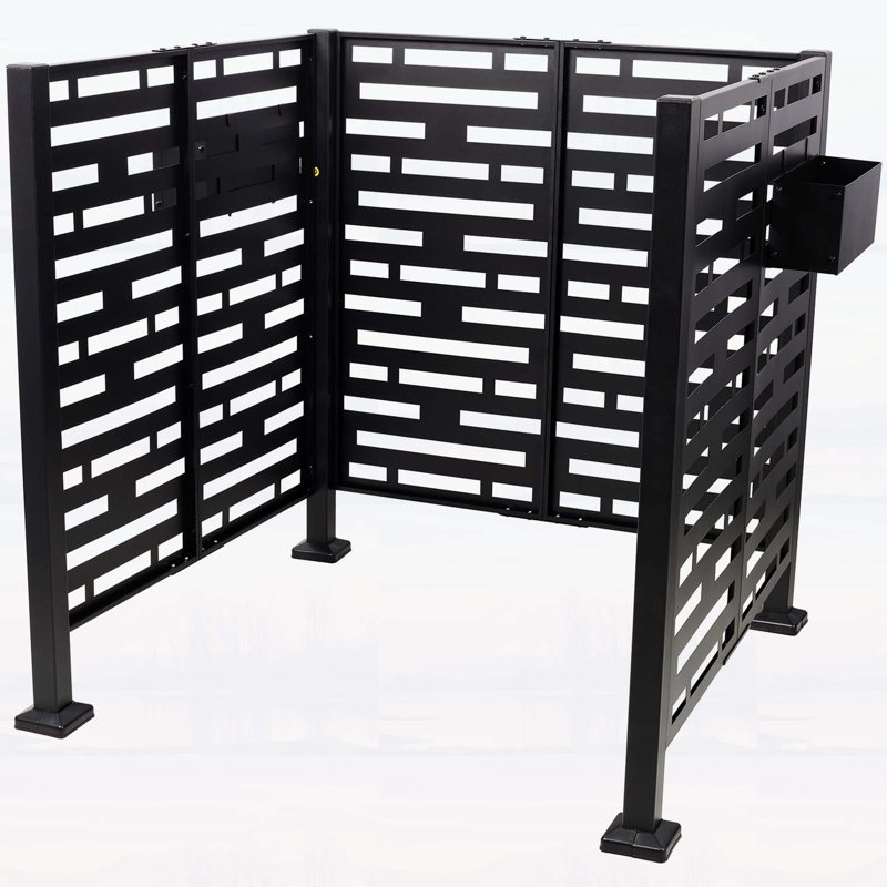 Écran d'intimité élégant en métal pour l'extérieur, idéal pour le patio et le jardin, H 45 po x l 42,3 po x P 42,3 po