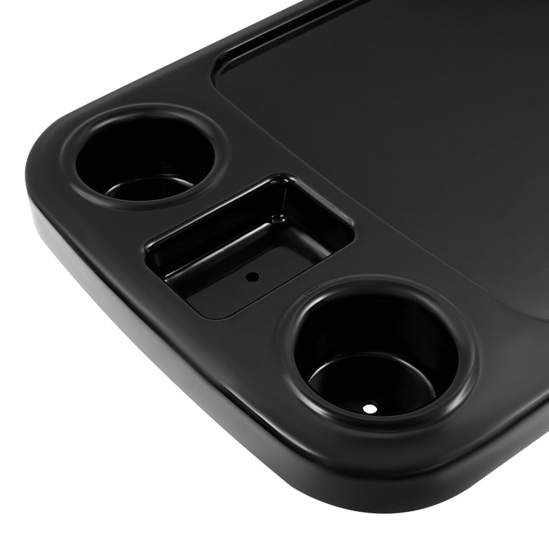 Plateau de table pour véhicule récréatif avec porte-gobelets, plateau de table pour véhicule récréatif, Noir