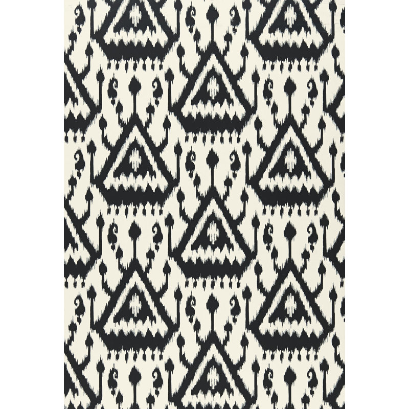 Papier peint Vientiane Ikat, Ébène
