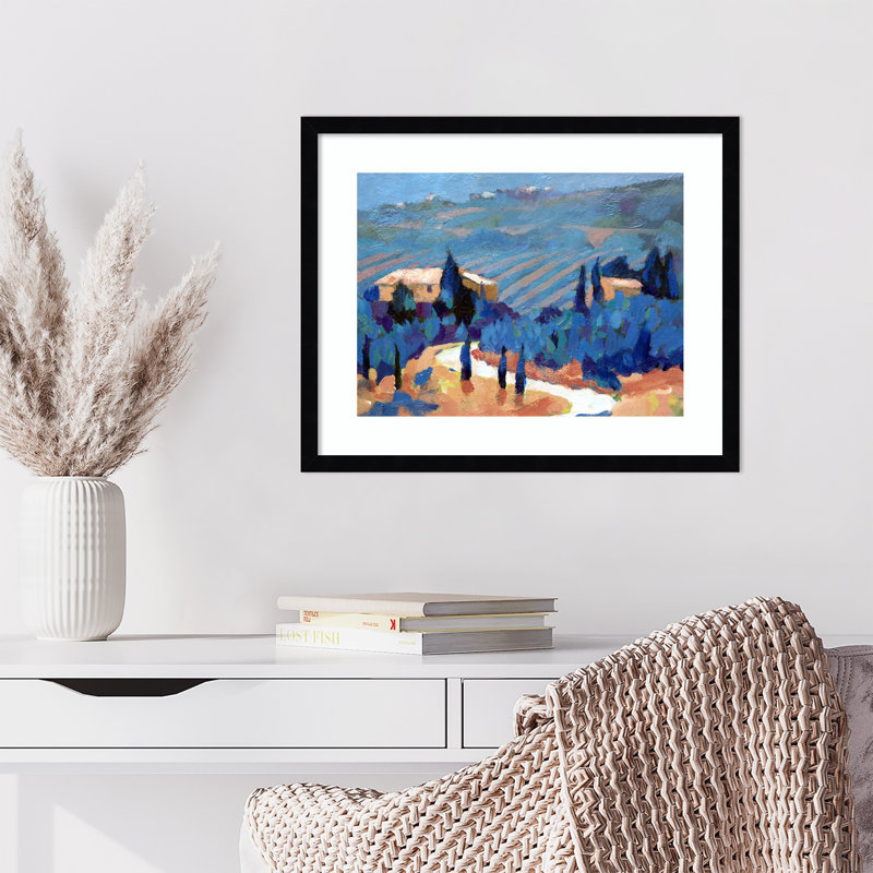 «Tuscany 2», impression encadrée sur papier par Metcalfe Clive, Cadre noir, H 17 po x l 21 po
