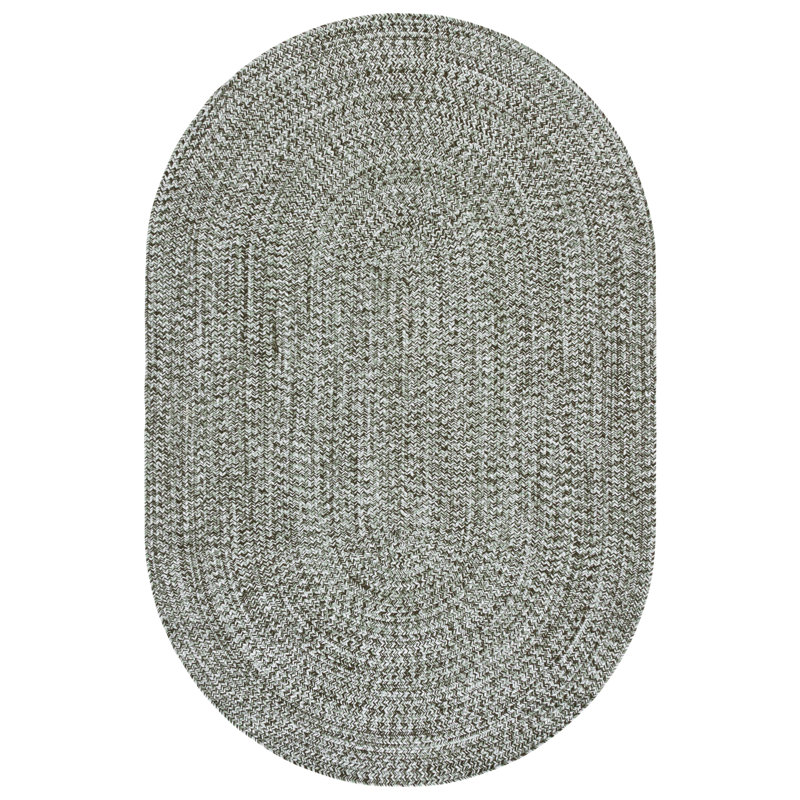 Braided 260 Hand Woven Performance Machine Washable No Pattern Rug, Oval 4' x 6'