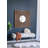 Square Carved Mirror With Pleated Design, Neutral Colorway Wall Decor-317440322