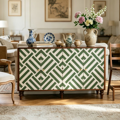 Geometric Pattern Classification Storage sideboard
