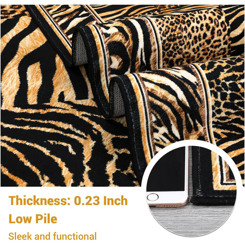 Tapis léopard 5 x 7 Leopard, Rectangle 9 pi x 12 pi