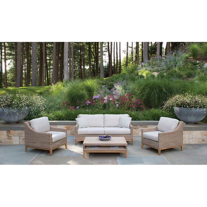 Frances Outdoor 3 - Seat Patio Sofa, Ocean, Frances Willow