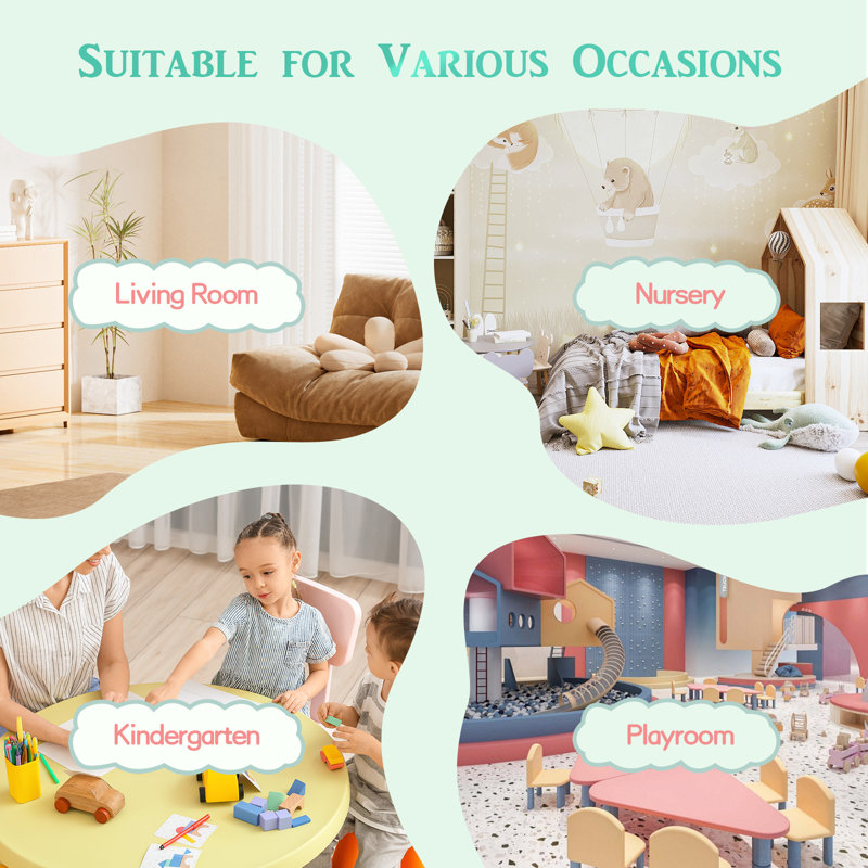 Kids Sofa Set, Daycares Chairs For Toddlers Activities, Colorful Modular Flexible Seating Set For Home Preschool Playroom, 10 Piece