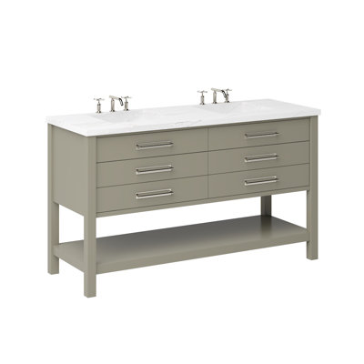 Meuble-lavabo double tiroir Kiawah