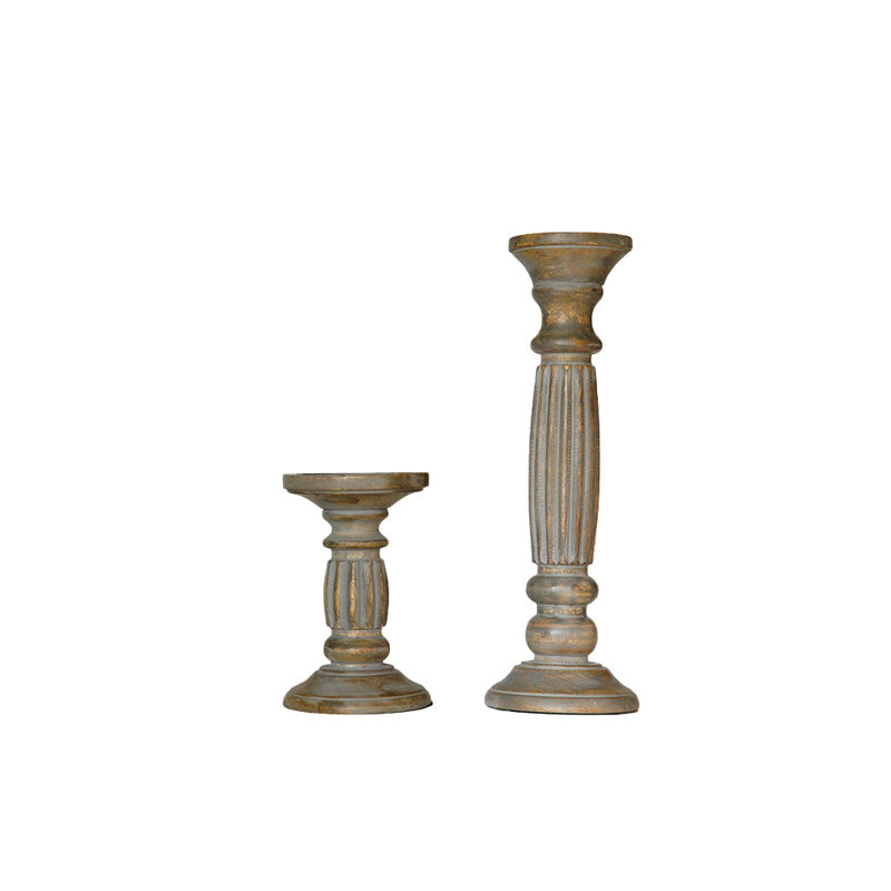 15'' H Wood Tabletop Pillar