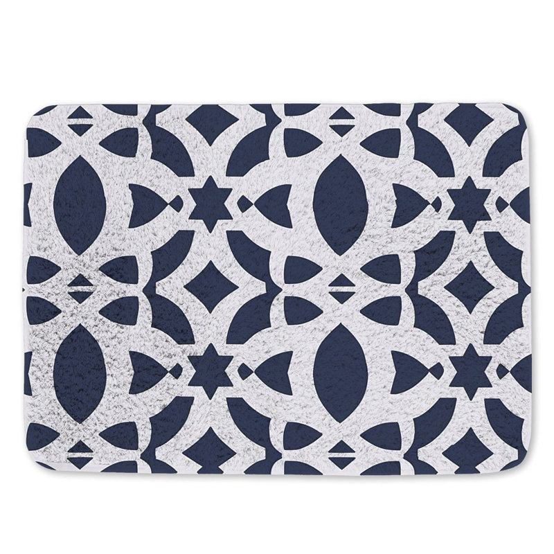 Tapis de bain géométrique abstrait pour salle de bain, L 21 po x L 34 po