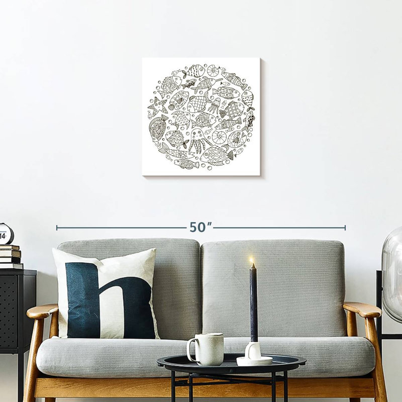 Ashelle Pisces Circle, 20" H x 20" W