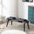 Celestial Mirage Marble Pattern - Marble Upholstered Black Bench