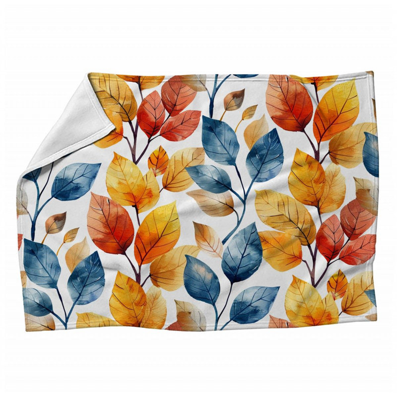 Plain Weave Muslin Machine Printed Throw Blanket, 60" L x 50" W