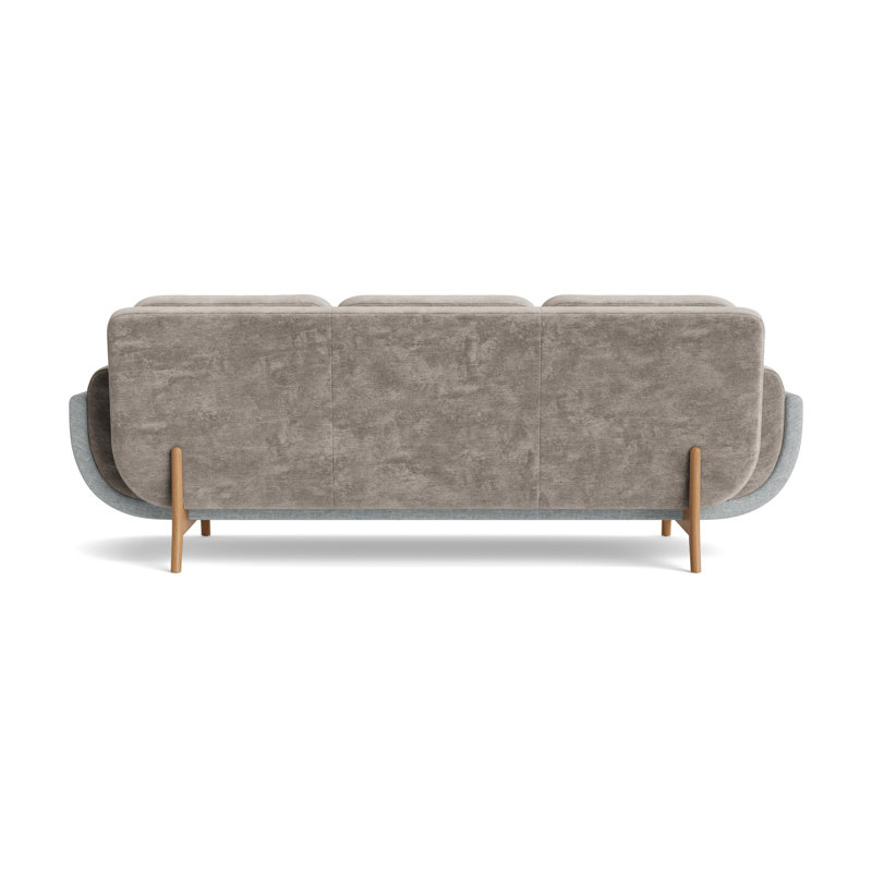 Regatta 100 Sofa, Vintage Chenille-Mink/Textured Slub Weave-Sky Blue, Natural