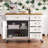 52'' Kitchen Island With Drop Leaf, Embossed Texture Kitchen Island On Wheels With Spice Rack, Towel Rack, 2 Doors And 5 Drawers, Kitchen Storage Cart With Adjustable Shelf For Kitchen-885496460